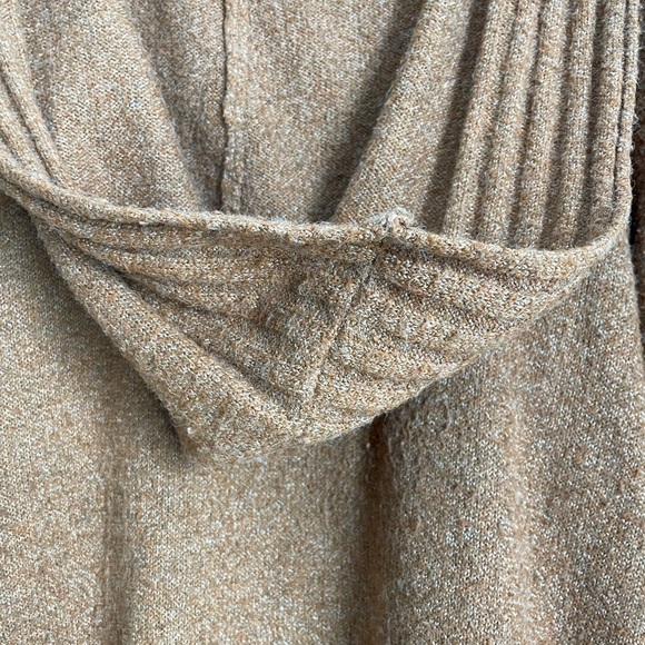 Pink Rose burnt orange long cardigan slouchy hood. Size Medium, 2 deep pockets - Picture 4 of 6